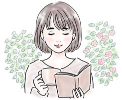 のんびりお茶や読書を楽しめる空間